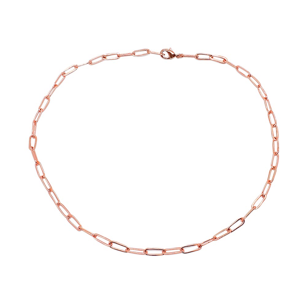 Aimee freshwater pearl and stone multi-way necklace just the chain short necklace on white background.