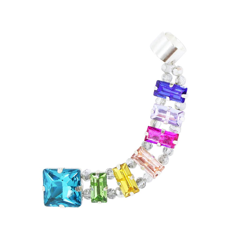 Billie Rainbow Crystal Ear Climber left
