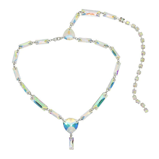 Xanadu iridescent crystal backdrop necklace