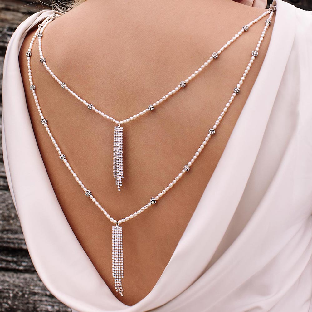 Tempest Freshwater Pearl Backdrop Necklace