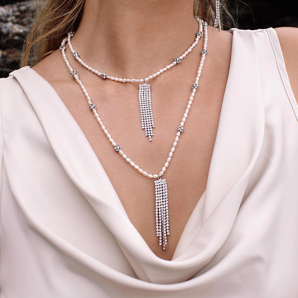 Tempest Freshwater Pearl Backdrop Necklace