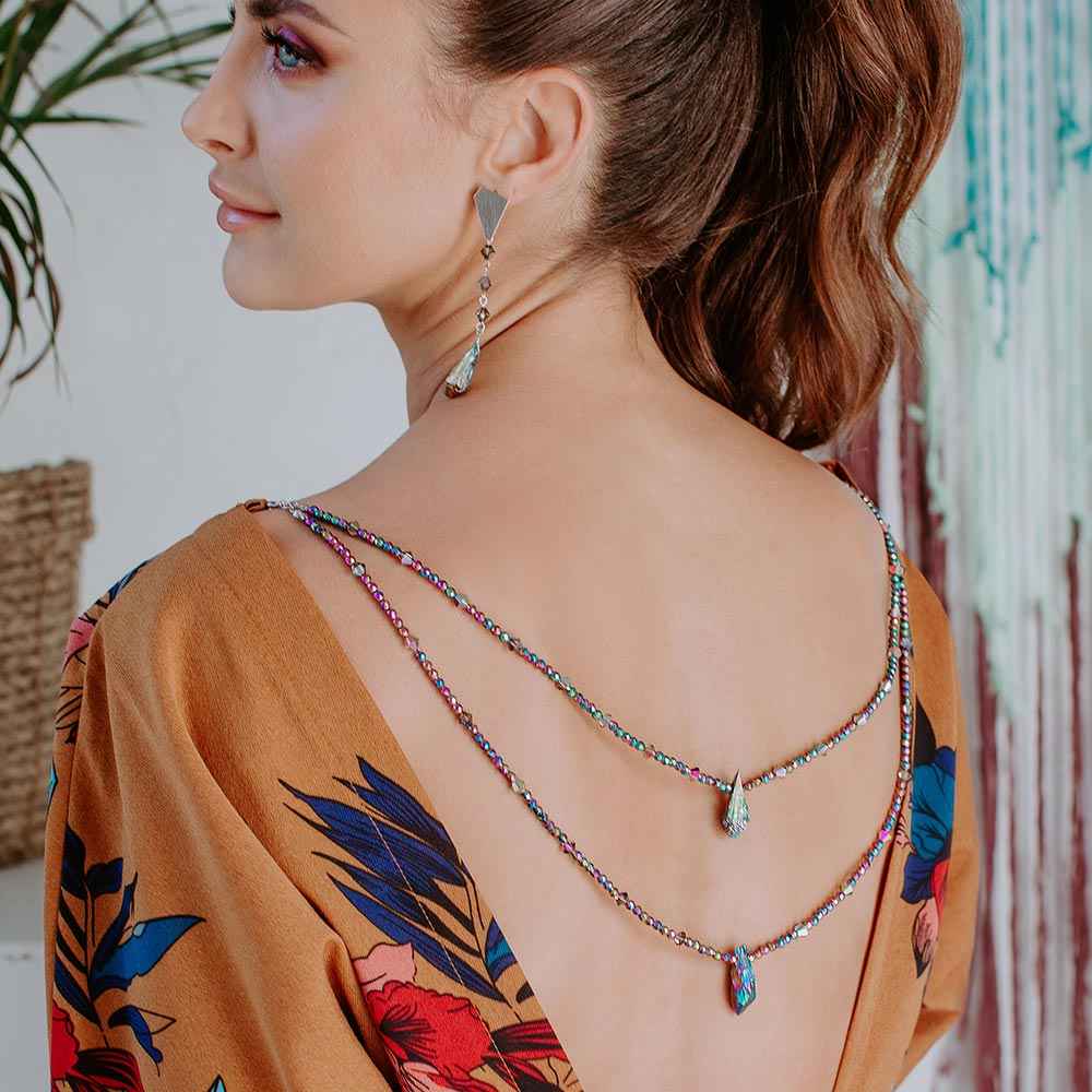 Ecca Beaded Stone Multi-Strand Necklace