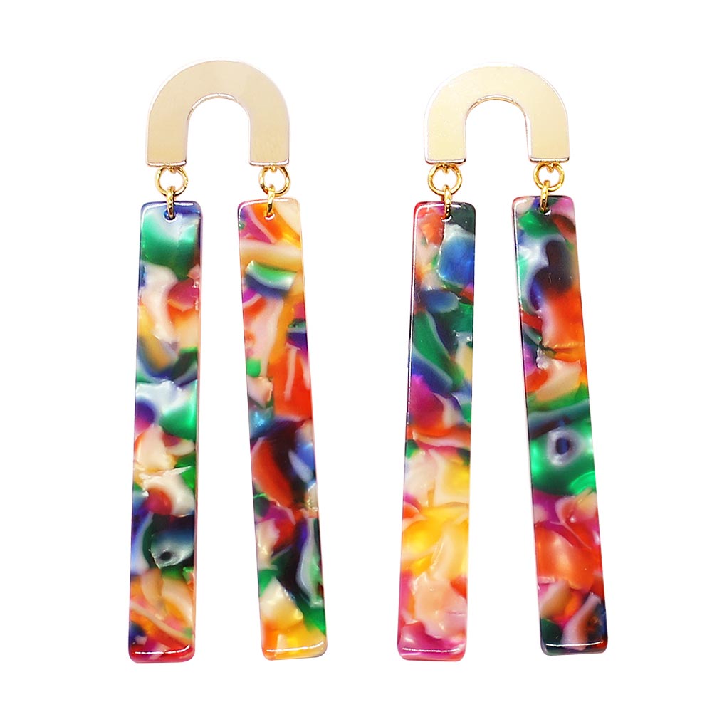 Rainbow Frankie Colourful Arch Earrings