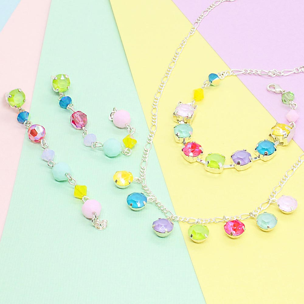 Gelato Pastel Crystal Choker Necklace