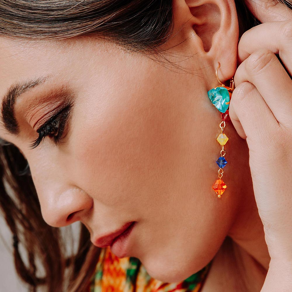Lissa Multi Colour Crystal Earrings
