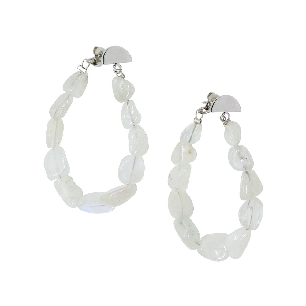 Neomi beaded stone earrings, moonstone earrings Australia.