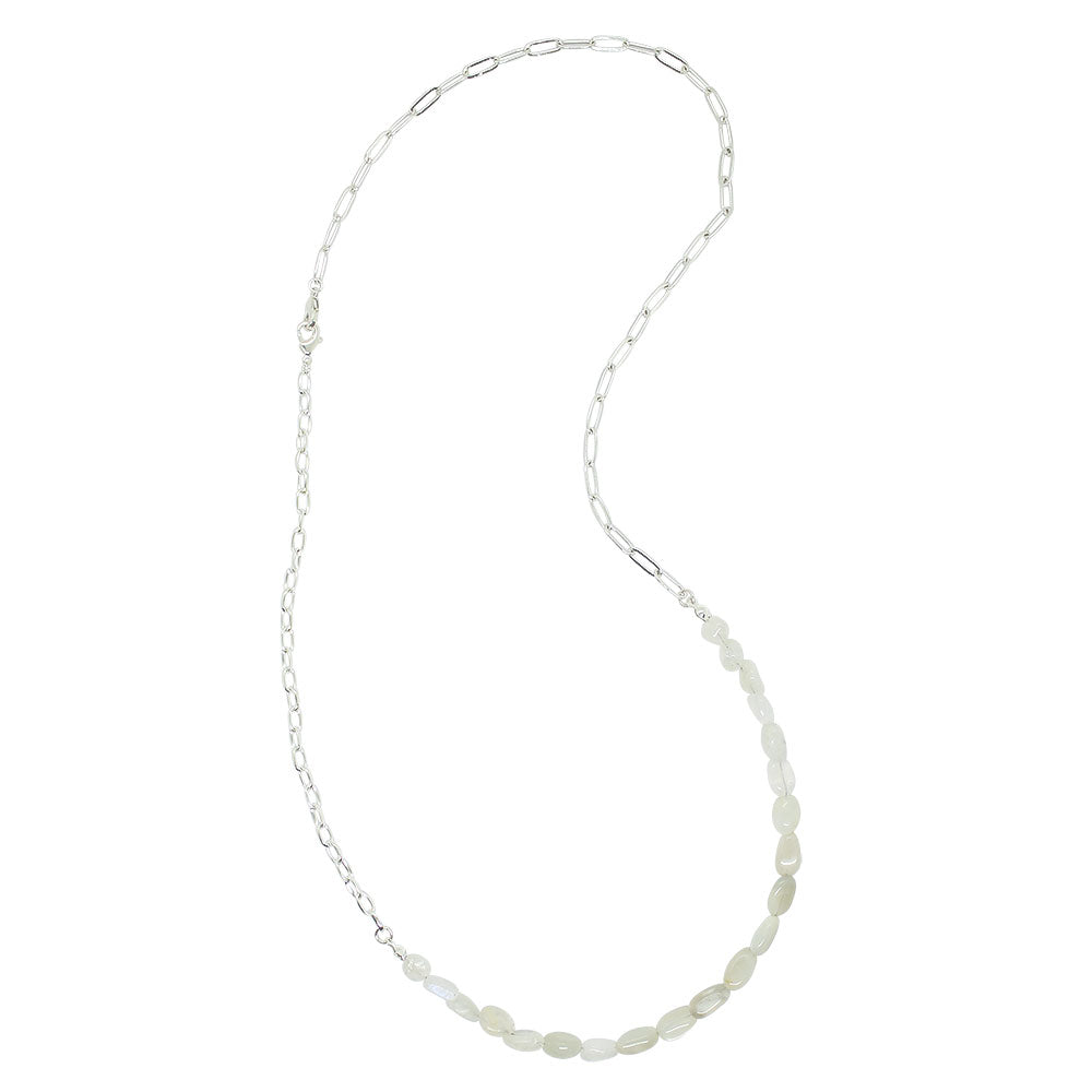 Neomi multi way stone necklace, moonstone long necklace.