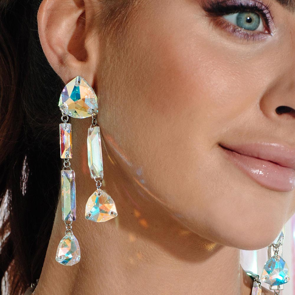 Xanadu Iridescent Crystal Earrings