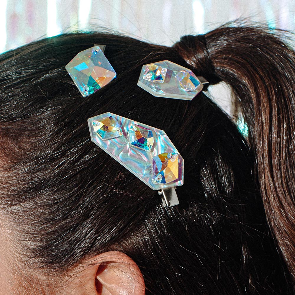 Zephyr Geometric Hair Clips Set