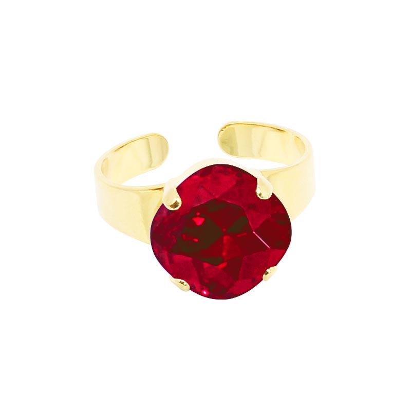 Zodiac birthstone ring July ruby with gold band