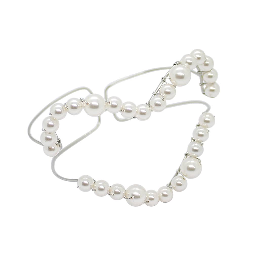 Amelie Pearl Heart Bracelet Cuff