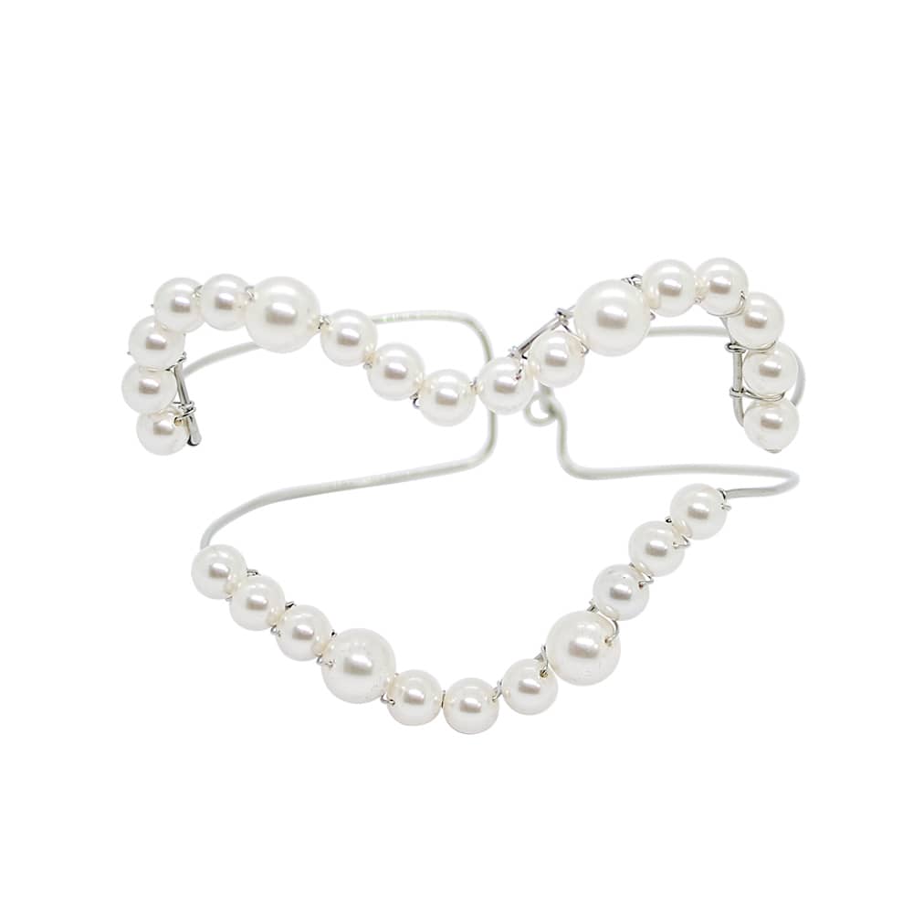 Amelie Pearl Heart Bracelet Cuff