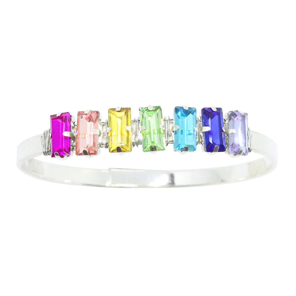 Billie Rainbow Crystal Bangle