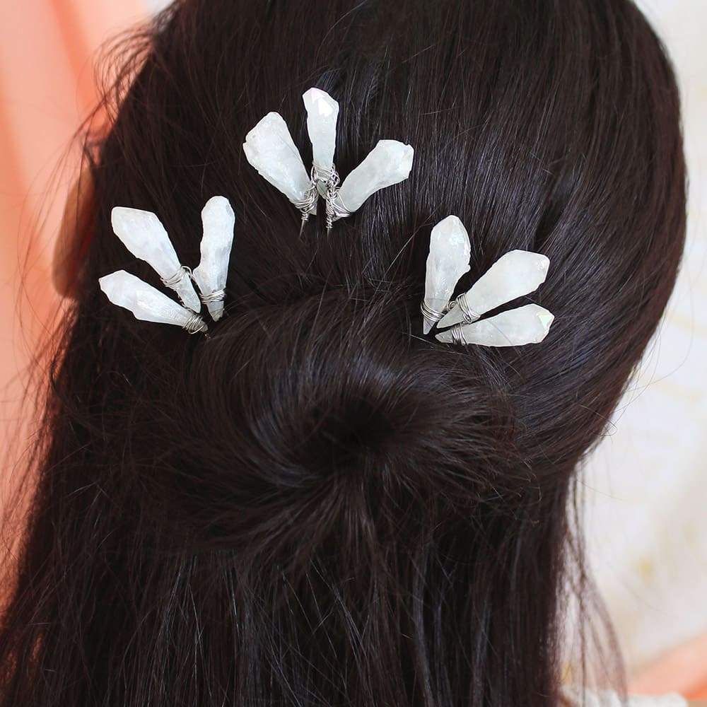 Ecca Quartz Hair Pins Set