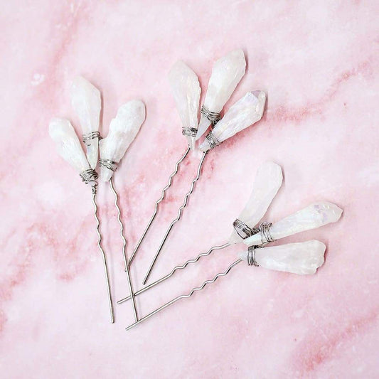 Ecca Quartz Hair Pins Set