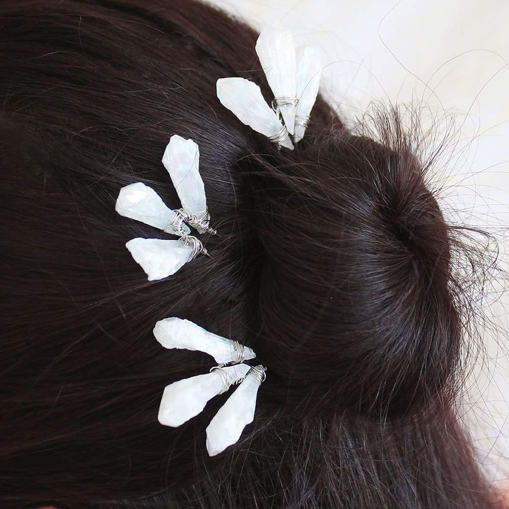 Ecca Quartz Hair Pins Set