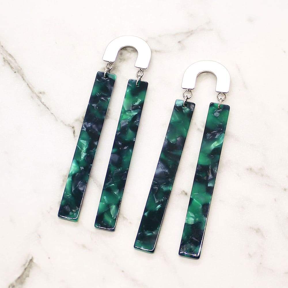 Emerald Frankie Colourful Arch Earrings