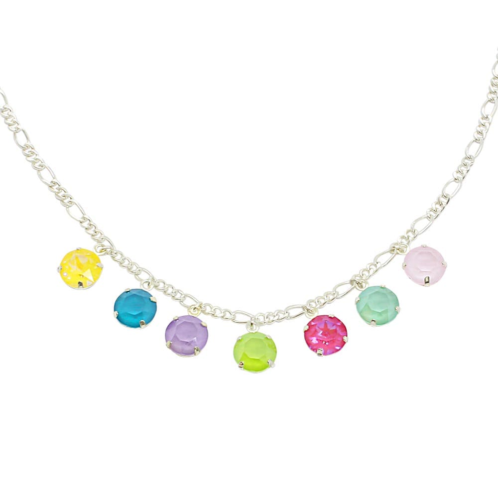 Gelato pastel crystal choker necklace close up