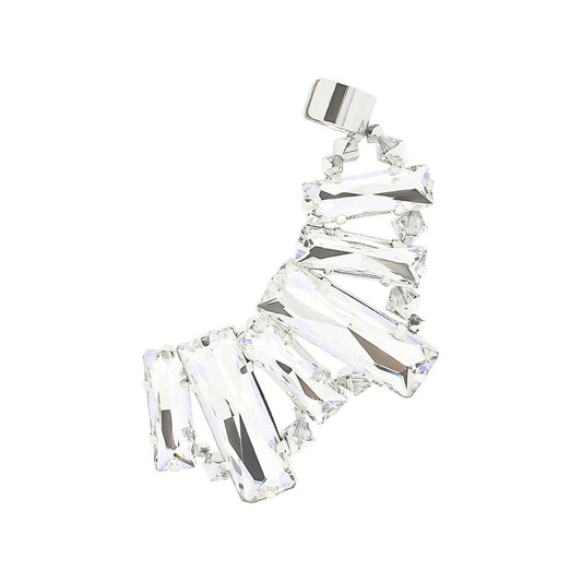 Kara Rectangle Crystal Ear Climber