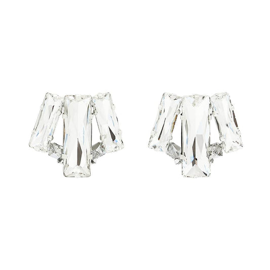 Kara Rectangle Crystal Stud Earrings