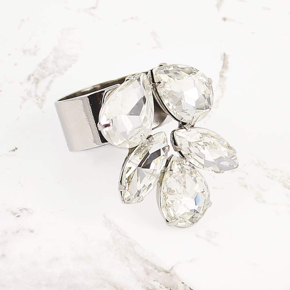 Crystal clear Marilyn Crystal Statement Ring