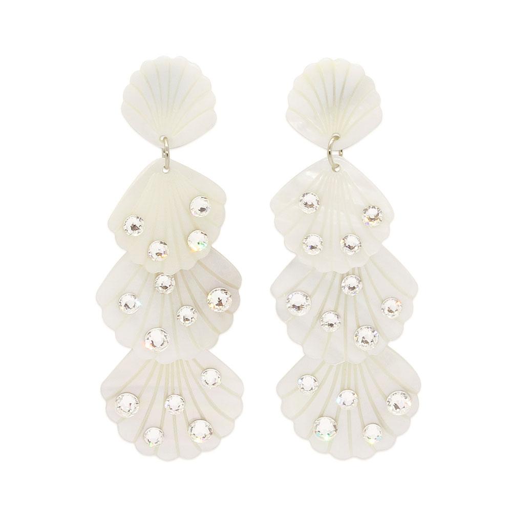 Nixi Pearl Shell Chandelier Earrings