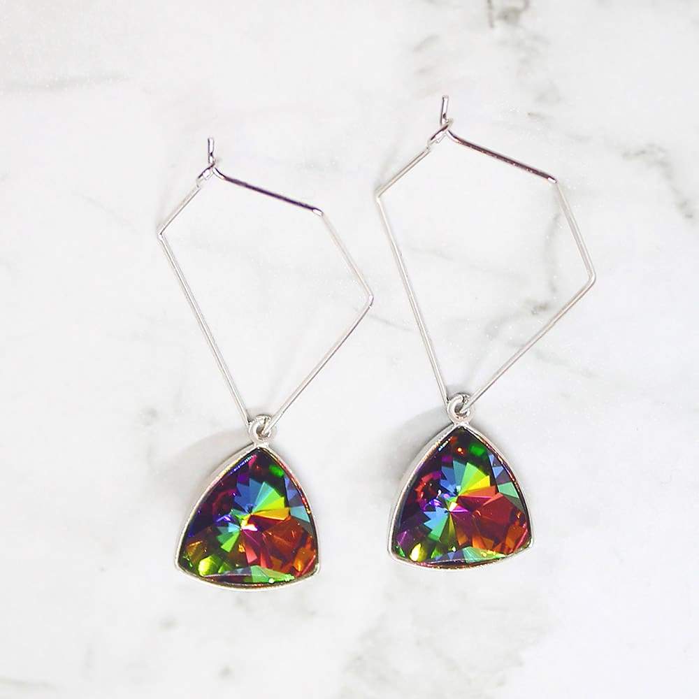 Normani Geometric Earrings in rainbow