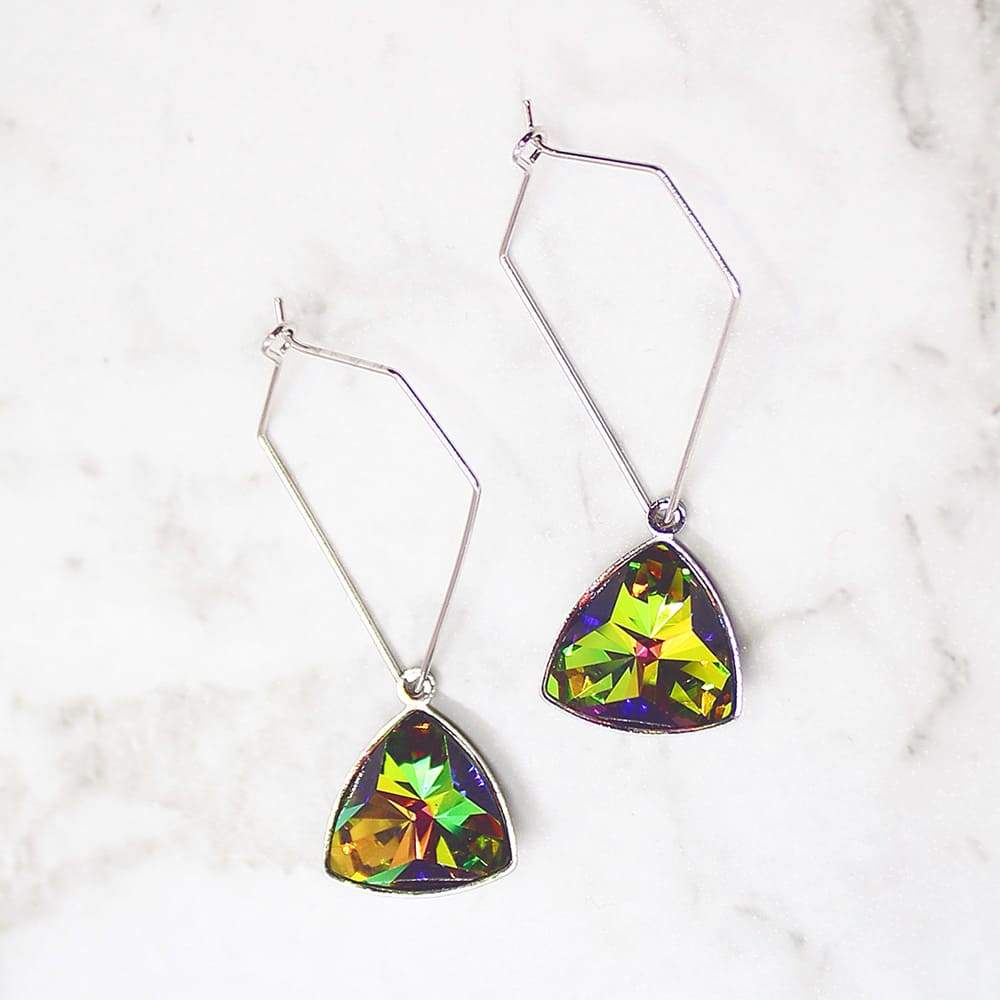 Normani Geometric Earrings in rainbow