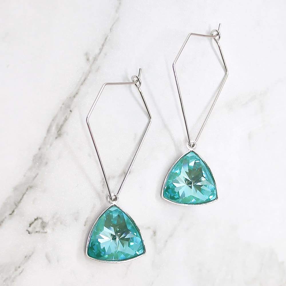 Normani Geometric Earrings in turquoise