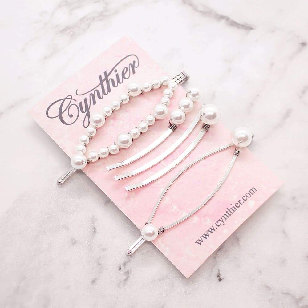 Off-white Ora Hair Pins Set on card