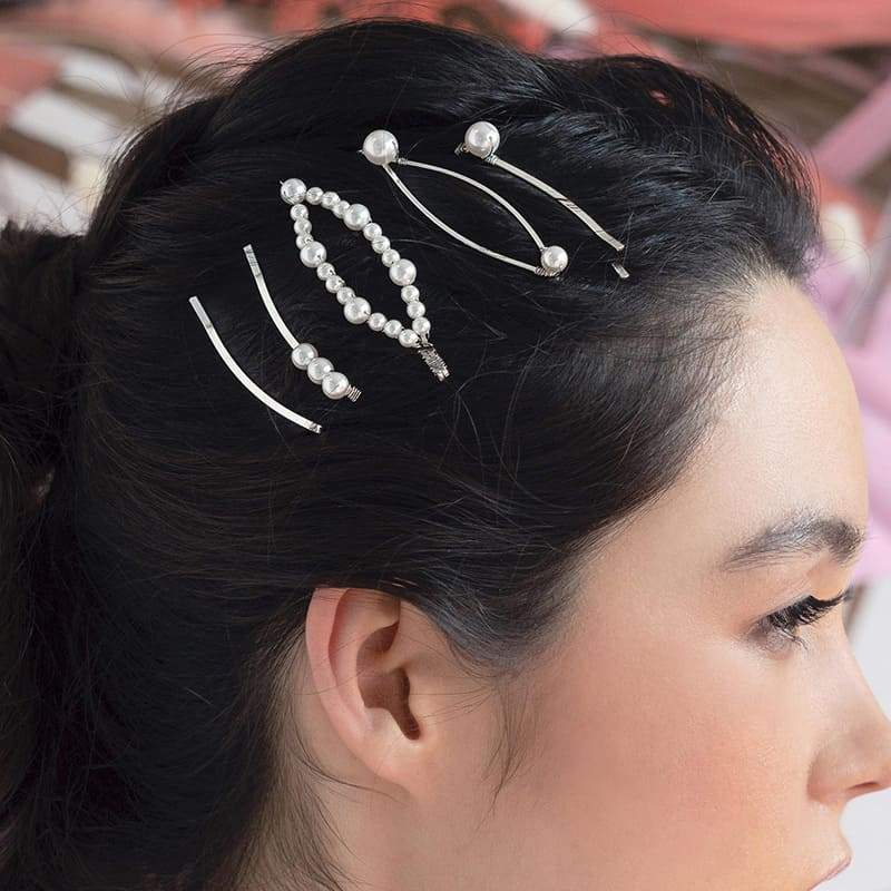 Off-white Ora Hair Pins Set from side