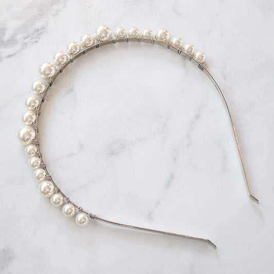 Silver Romee Pearl Headband