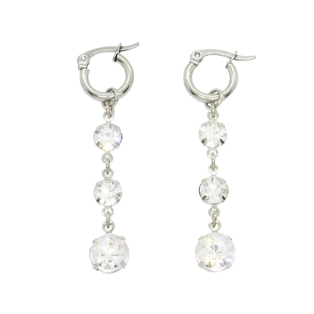 Stefanie hoop earrings crystal drop