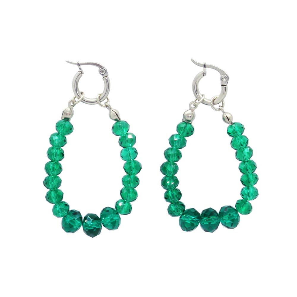 Stefanie hoop earrings emerald