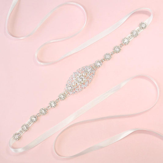 Silvia Sylvia Bridal Belt on pink