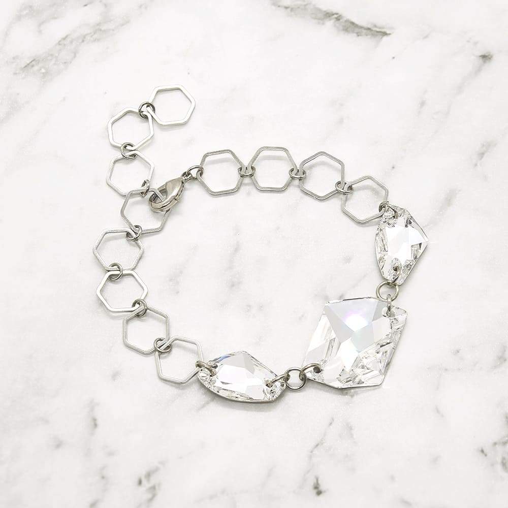 Sza Modern Crystal Bracelet on grey