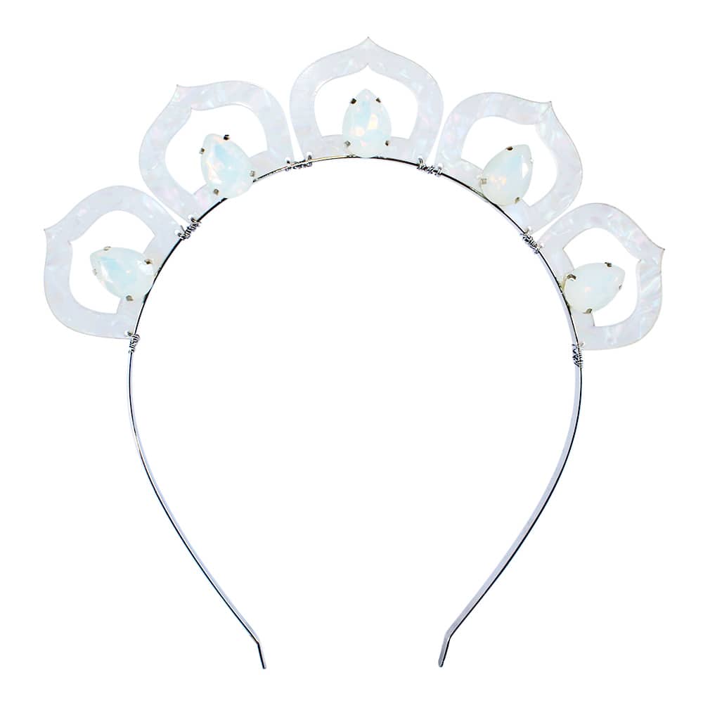 Thandie Iridescent Crown on white