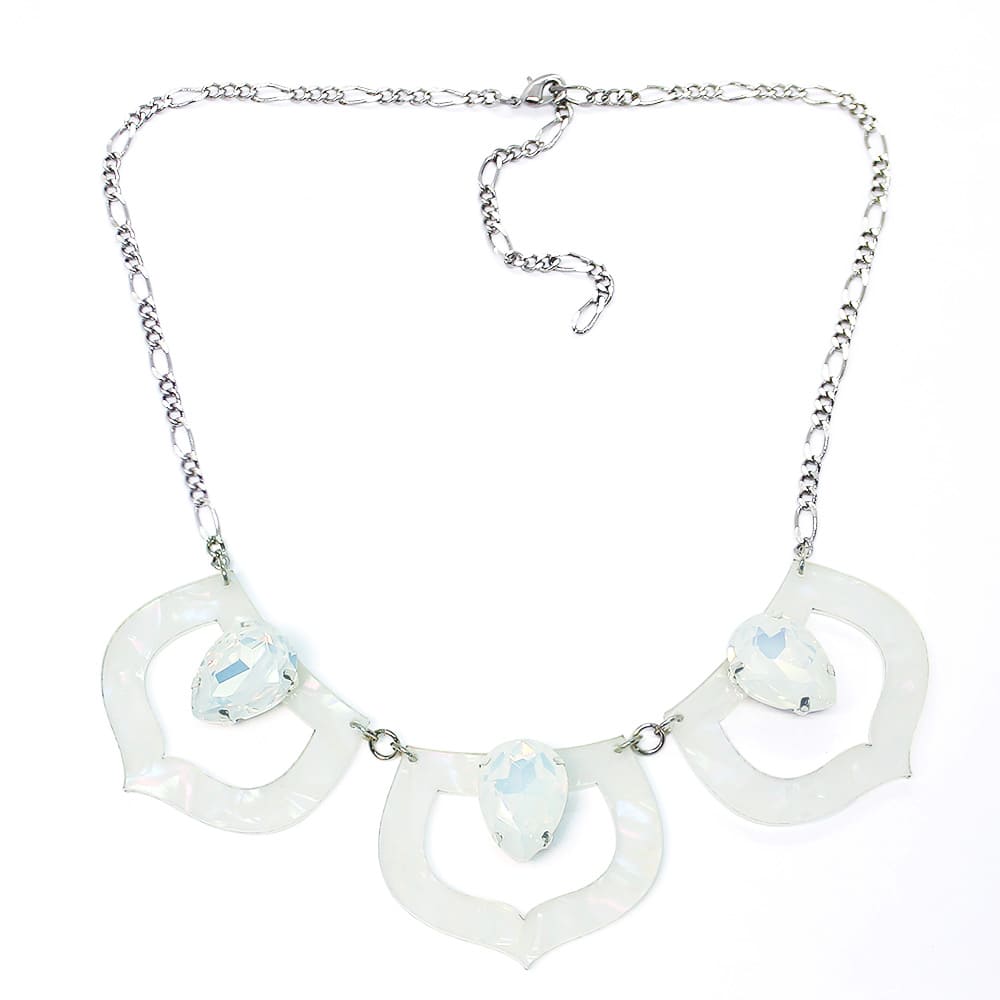 Thandie Iridescent Necklace on white